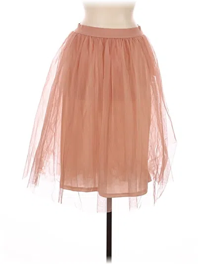 Haute Monde Casual Skirt In Orange