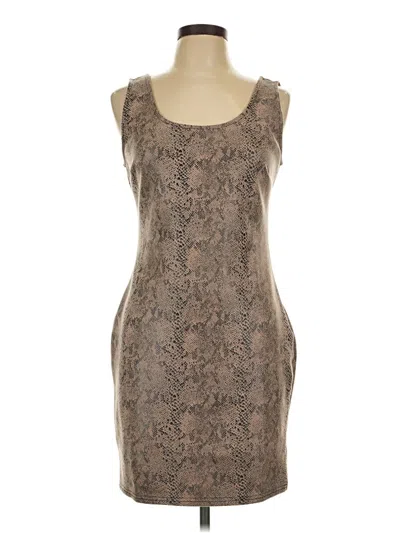 Pre-owned Haute Monde Cocktail Dress In Brown