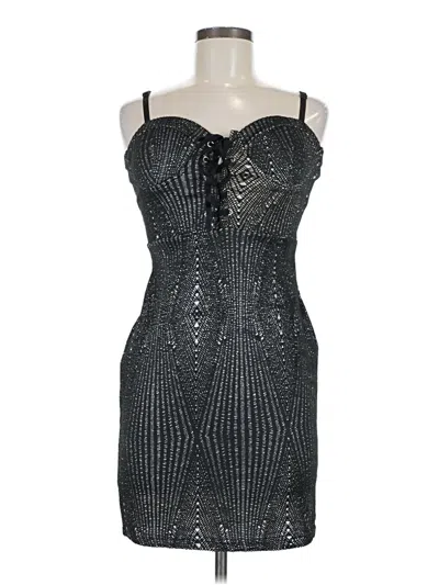 Pre-owned Haute Monde Cocktail Dress In Silver