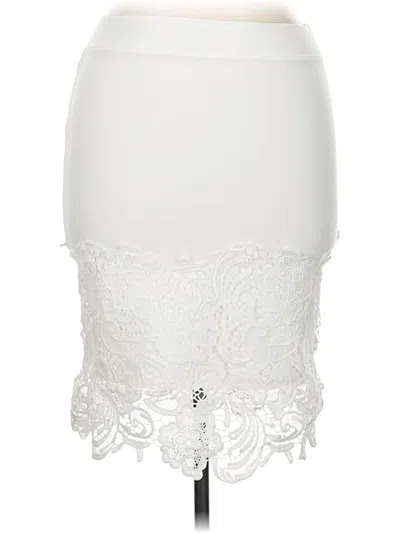 Pre-owned Haute Monde Formal Skirt In White