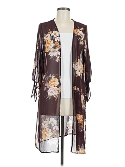 Pre-owned Haute Monde Kimono In Brown