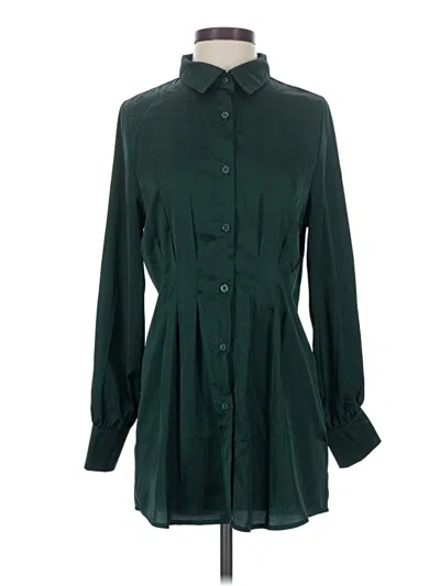 Pre-owned Haute Monde Long Sleeve Blouse In Green