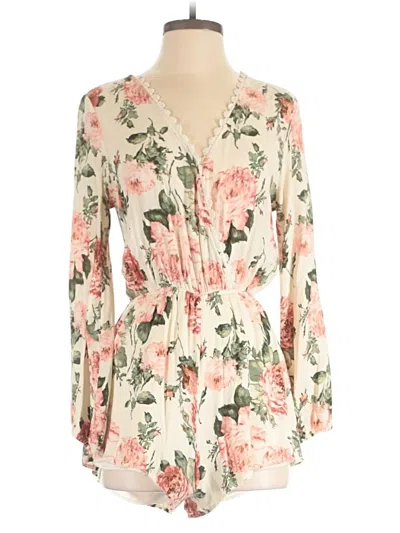 Pre-owned Haute Monde Long Sleeve Blouse In Ivory