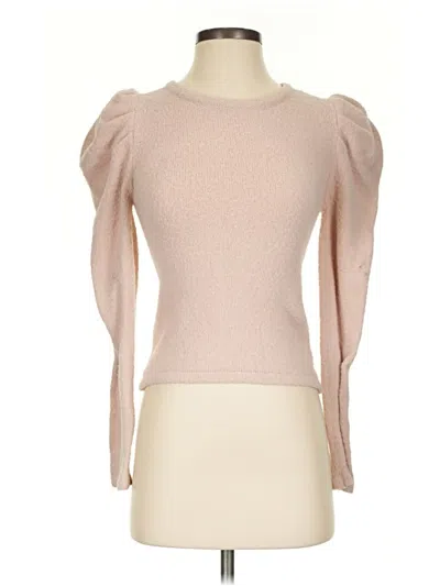 Pre-owned Haute Monde Long Sleeve Top Pink Boatneck Tops