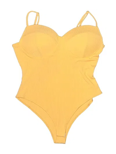Pre-owned Haute Monde One Piece Swimsuit In Yellow