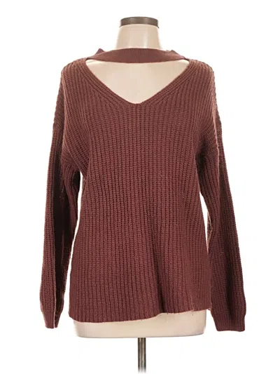 Pre-owned Haute Monde Pullover Sweater In Brown