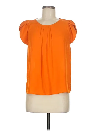 Pre-owned Haute Monde Short Sleeve Blouse In Orange