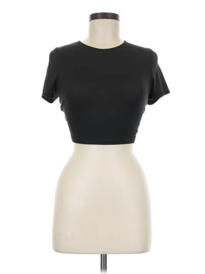 Pre-owned Haute Monde Short Sleeve Turtleneck In Black