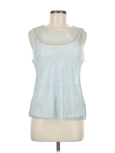 Pre-owned Haute Monde Sleeveless Top Blue Sweetheart Neckline Tops