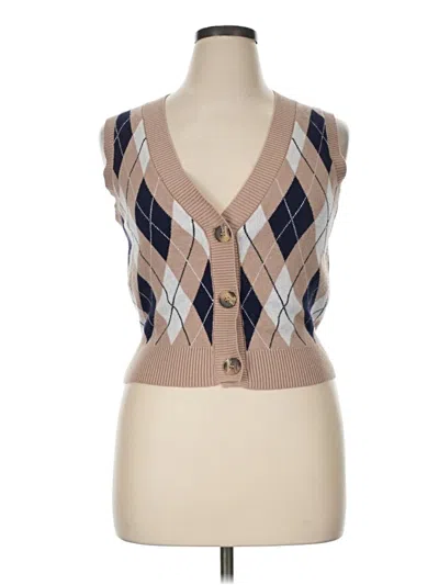 Pre-owned Haute Monde Sweater Vest In Tan