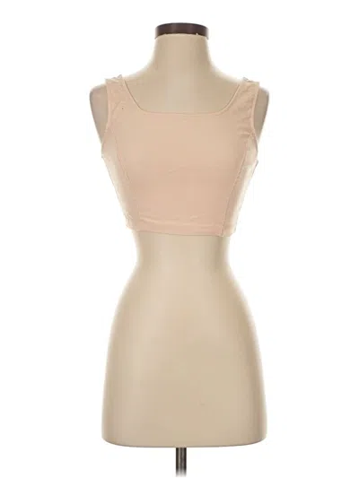 Pre-owned Haute Monde Tube Top Tan Strapless Neckline Tops In Brown
