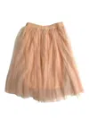 Haute Monde Women's Tulle Elastic Waist Mid Skirt In Light Pink In Pink