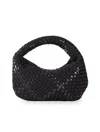 Haute Shore Carrie Woven Mini Hobo In Noir Black/black Metallic In Multi