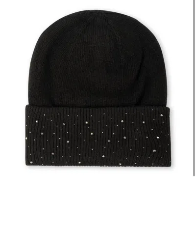 Haute Shore Crystal Beanie In Black