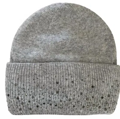 Haute Shore Crystal Beanie In Heather Grey In Gray