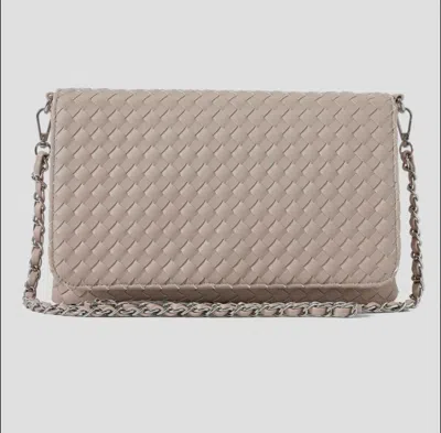 Haute Shore Lexi Woven Convertible Clutch In Fawn In Beige