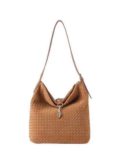 Haute Shore Sandy Woven Hobo Bag In Saddle In Brown