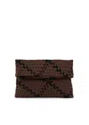 Haute Shore Val Woven Convertible Clutch In Espresso In Brown