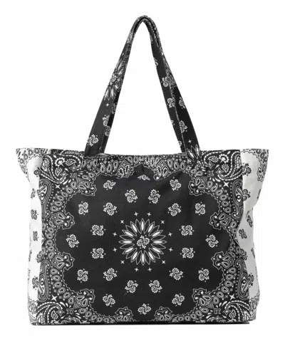 Haute Shore Women's Bailey Bandana Tote In Black/white In Multi