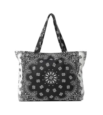 Haute Shore Women's Bandana Zip Tote Bag In Black/white In Multi