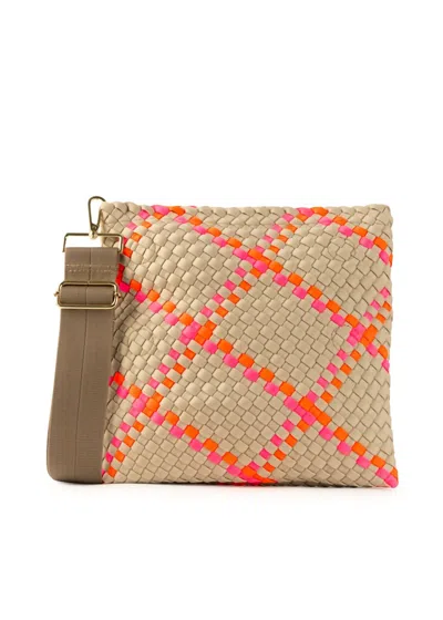 Haute Shore Women's Belize Convertible Crossbody Woven Bag In Beige/orange In Multi