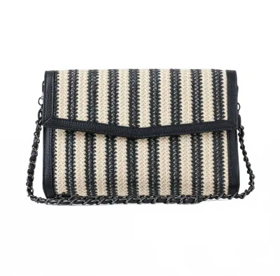 Haute Shore Women's Beth Raffia Clutch Bag In Tropez: Black/beige In Neutral