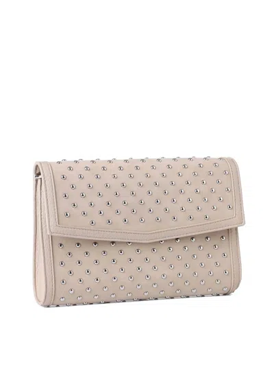 Haute Shore Women's Beth Studded Suede Clutch Bag In Wheat In Gold