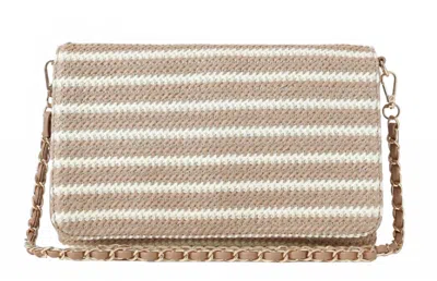 Haute Shore Women's Lexi Raffia Crossbody Bag In Beige Striped