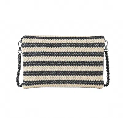 Haute Shore Women's Lexi Raffia Crossbody Bag In Tropez/black/beige In Neutral