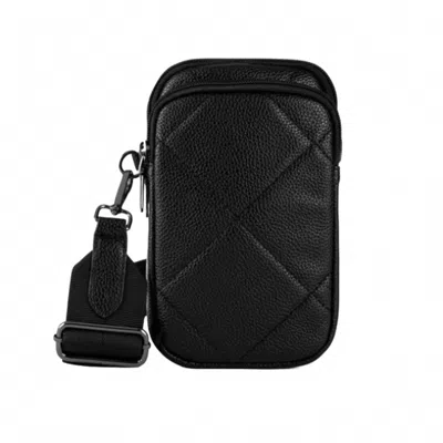 Haute Shore Women's Solo Pebbled Cargo Phone Crossbody Bag In Black