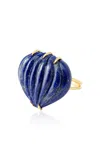 Haute Victoire 18k Yellow Gold Lapis Lazuli Rng In Blue