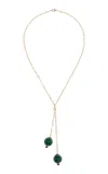 Haute Victoire 18k Yellow Gold Malachite And Amethyst Necklace