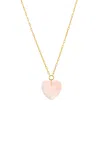 Haute Victoire Rose Quartz Heart Necklace