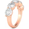 Hautecarat 5-stone Lab Created Diamond Anniversary Ring In Rose Gold
