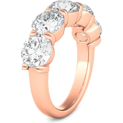 Hautecarat 5-stone Lab Created Diamond Anniversary Ring In Rose Gold