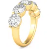 Hautecarat 5-stone Lab Created Diamond Anniversary Ring In Yellow Gold