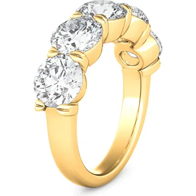 Hautecarat 5-stone Lab Created Diamond Anniversary Ring In Yellow Gold