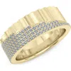 Hautecarat 50/50 Fluted Lab Grown Diamond Ring In Gold