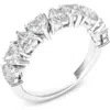 Hautecarat Alternating Hearts Lab Created Diamond Half Eternity Ring In White Gold