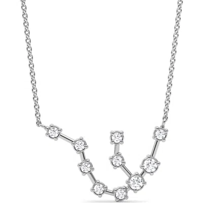 Hautecarat Aquarius Constellation Lab Created Diamond Necklace In 18k White Gold
