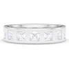 Hautecarat Asscher Cut Lab Created Diamond In The Band Ring In White Gold