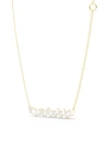 HAUTECARAT HAUTECARAT BAGUETTE LAB CREATED DIAMOND BAR PENDANT NECKLACE