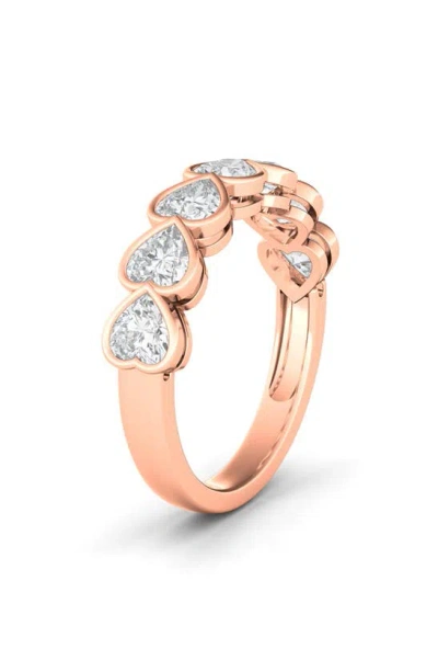 Hautecarat Bezel Heart Lab Created Diamond Ring In 14k Rose Gold