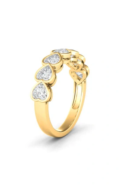 Hautecarat Bezel Heart Lab Created Diamond Ring In 14k Yellow Gold