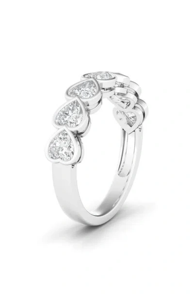 Hautecarat Bezel Heart Lab Created Diamond Ring In Metallic