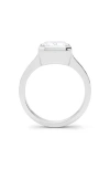 Hautecarat Emerald Cut Cigar Lab Created Diamond Ring In 4.00ctw 18k White Gold