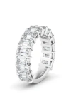 Hautecarat Emerald Cut Lab Created Diamond Eternity Band In White Gold