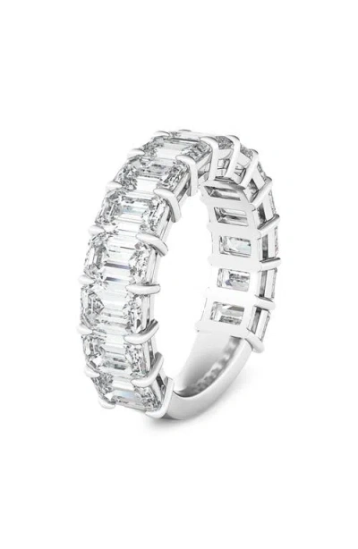 Hautecarat Emerald Cut Lab Created Diamond Eternity Ring In Metallic