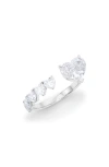 Hautecarat Floating Hearts Lab Created Diamond Ring In White