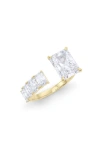 Hautecarat Floating Radiant Lab Created Diamond Ring In Gold